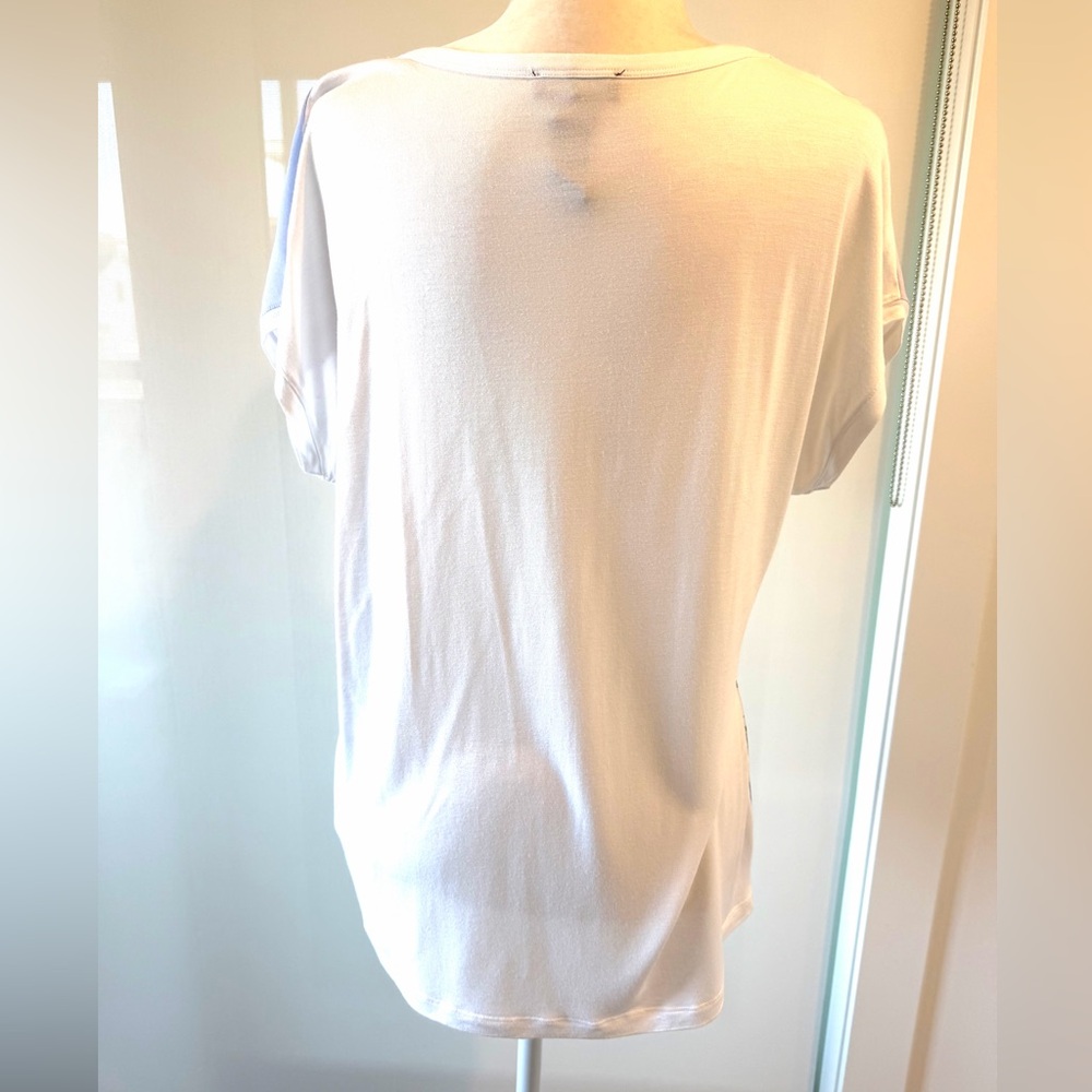 Olsen Europe Women's Graphic Print Blouse Top with Tshirt back - Picture 5 of 9